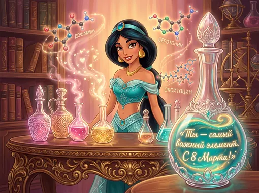 Жасмин Аладдин открытка к 8 марта химия фото Жасмин Аладдин открытка к 8 марта химия фото