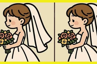 Романтичная головоломка: найдите 3 отличия между невестами