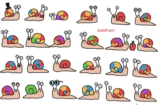 Картинка-головоломка: нужно найти улитку без пары. Как быстро вы справитесь с заданием? Картинка-головоломка: нужно найти улитку без пары. Как быстро вы справитесь с заданием?