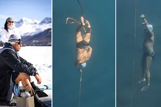 Новый рекорд: фридайвер погрузился на глубину 56 метров в ледяном озере