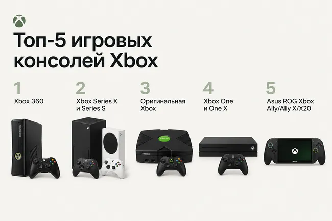 Топ-5 игровых консолей Xbox: история приставок