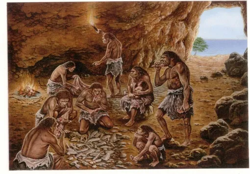 древние люди фото иллюстрация пещера