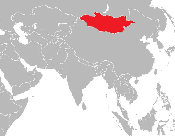 Какая страна выделена красным на контурной карте?