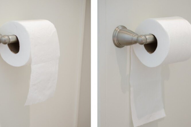 Вечный вопрос: как правильно вешать туалетную бумагу