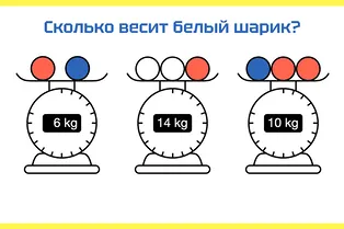Математический челлендж: сможете посчитать, сколько весит белый шарик?