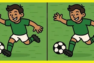 Сможете найти 3 отличия между футболистами? Головоломка для самых зорких