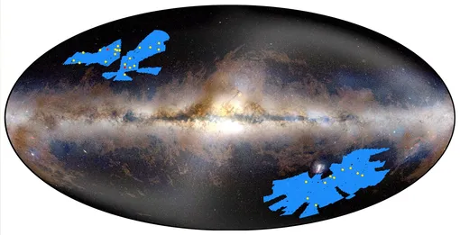 Местоположения 31 нового квазара из каталога телескопа Euclid
