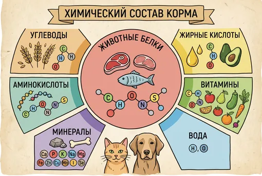 химический состав корма для собак и кошек