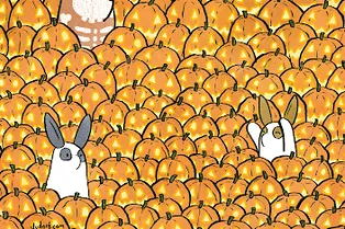 Кто внимательнее? Попробуйте найти три безликие тыквы на картинке Кто внимательнее? Попробуйте найти три безликие тыквы на картинке