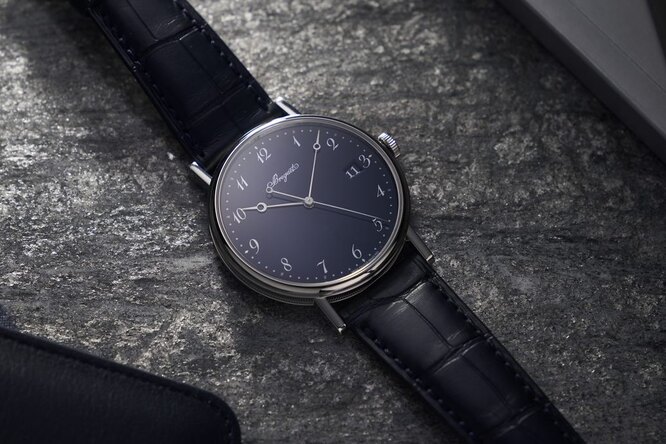 Часы Breguet Classique 5177 синее эмалевое покрытие в технике «Горячая ...