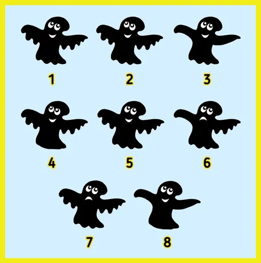 Найдите 2 одинаковых призрака Найдите 2 одинаковых призрака