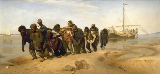 «Бурлаки на Волге», И. Репин, 1873 г.