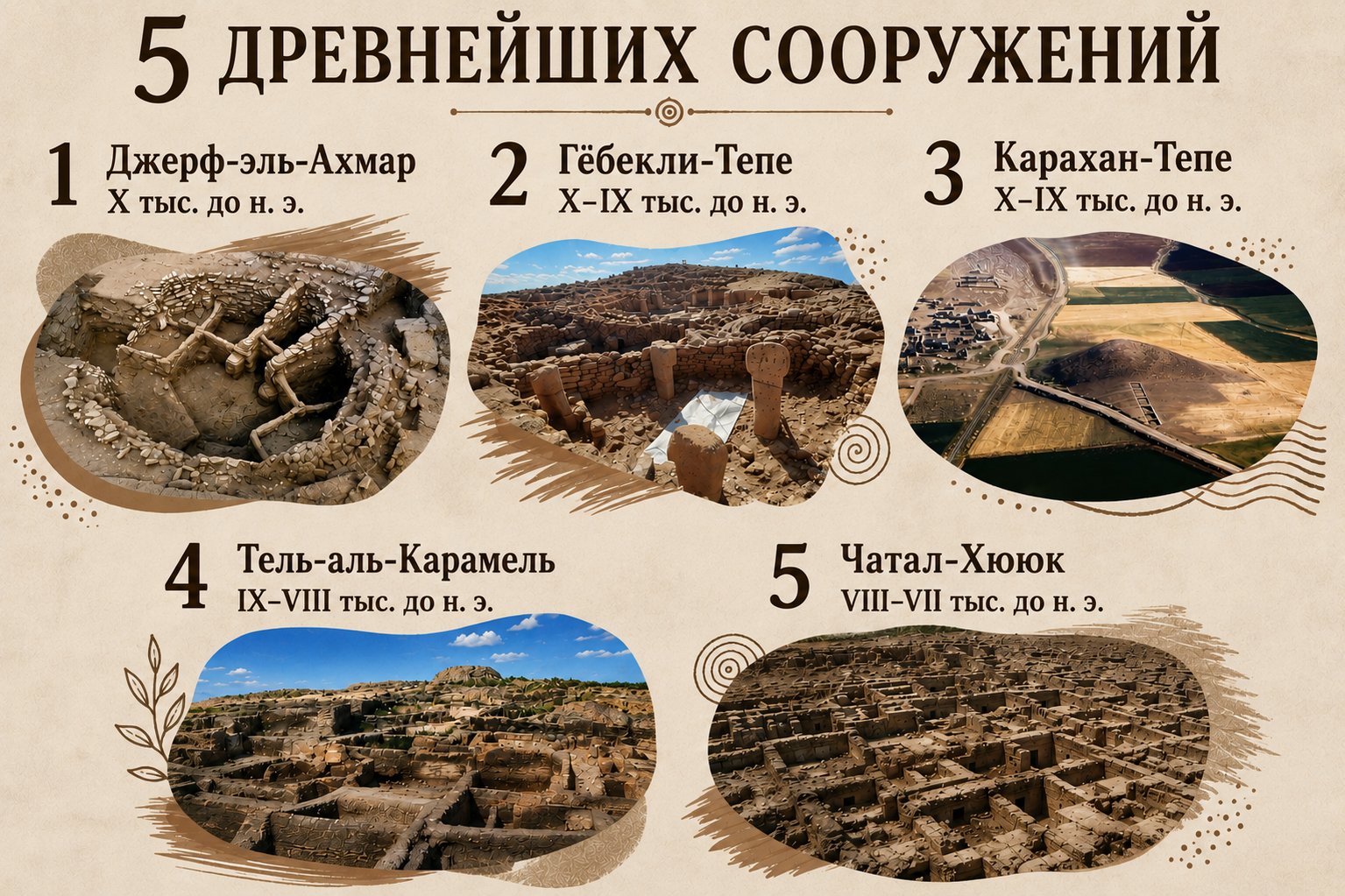 Инфографика: топ 5 самых древних зданий и сооружений на Земле