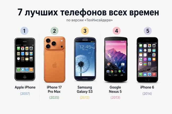 7 лучших телефонов всех времен: рейтинг «ТехИнсайдера»