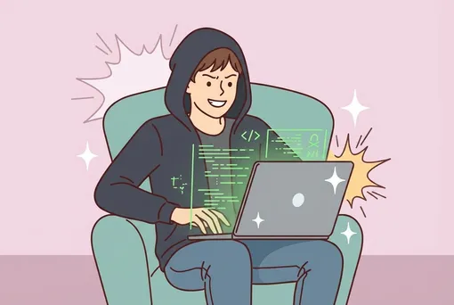 хакер взламывает аккаунт руководителя компании