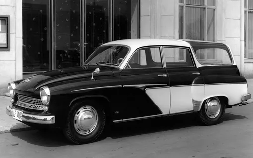 Рамная конструкция утяжеляла машину, но позволила создать большое разнообразие вариантов кузовов. wartburg 311 универсал