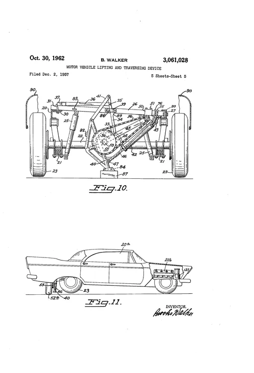 Патент Брюса Уокера на «Устройство для подъёма и перемещения транспортных средств» Патент Брюса Уокера на «Устройство для подъёма и перемещения транспортных средств»