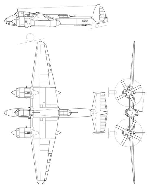 Бомбардировщик Ту-2 Бомбардировщик Ту-2 три проекции