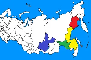 Каким цветом выделен Хабаровский край? Вопрос для настоящих знатоков географии России Каким цветом выделен Хабаровский край? Вопрос для настоящих знатоков географии России