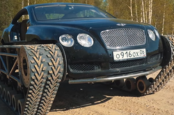 Крышесносный питерский тюнинг: Bentley на гусеничном ходу
