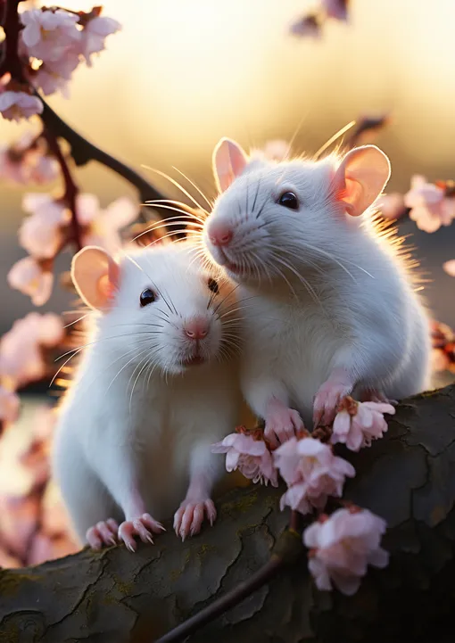 мышки в цветах мышки в цветах