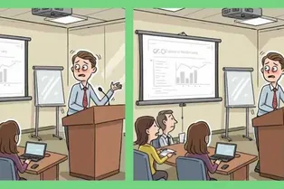 Две картинки с совещанием в офисе: сможете найти между ними отличия?