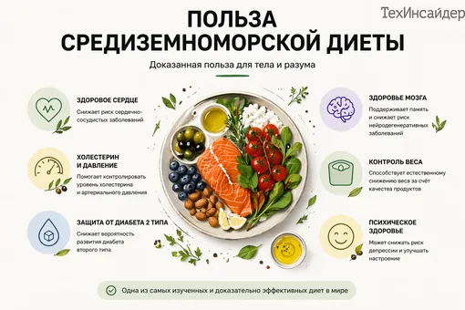 Инфографика: польза средиземноморской диеты