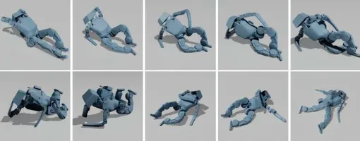 падение робота, позы