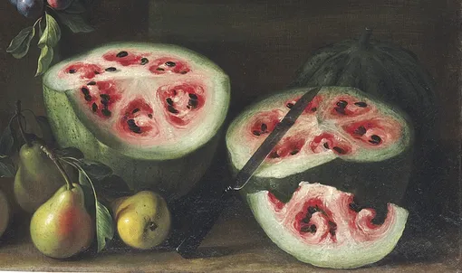 Фрагмент натюрморта Джованни Станки, примерно 1645–1672 годы Фрагмент натюрморта Джованни Станки