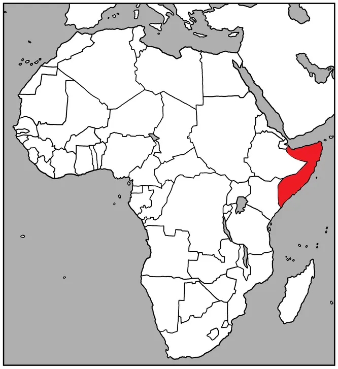 Какая африканская страна выделена красным на контурной карте? Какая африканская страна выделена красным на контурной карте?