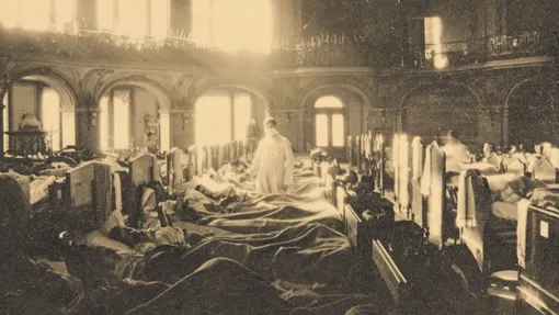 Больница в Цюрихе во время «испанки» в ноябре 1918 года / Больница в Цюрихе во время «испанки» в ноябре 1918 года /