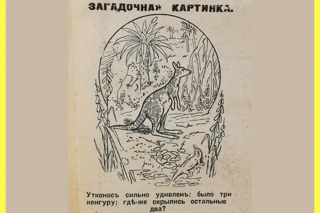 Старинная визуальная головоломка для тех, кто дружит с логикой: сможете найти на картинке двух скрытых кенгуру?