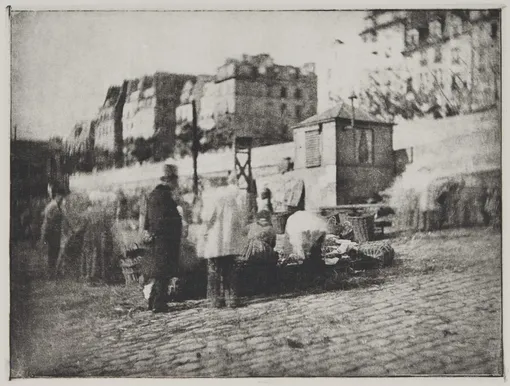 «Рыночная сцена в Порт-де-Л’Отель-де-Виль, Париж» Фото «Рыночная сцена в Порт-де-Л’Отель-де-Виль, Париж», Шарль Негре