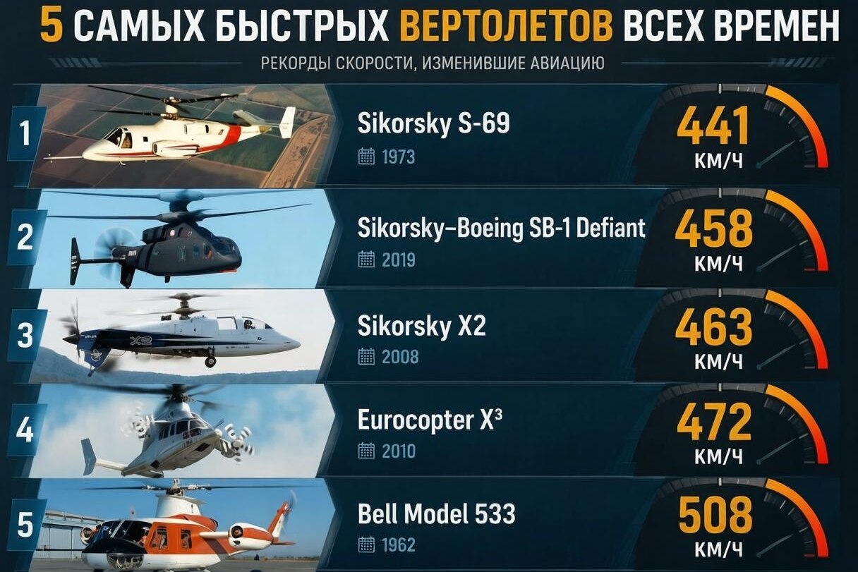 5 самых быстрых вертолетов всех времен, обманувших законы физики