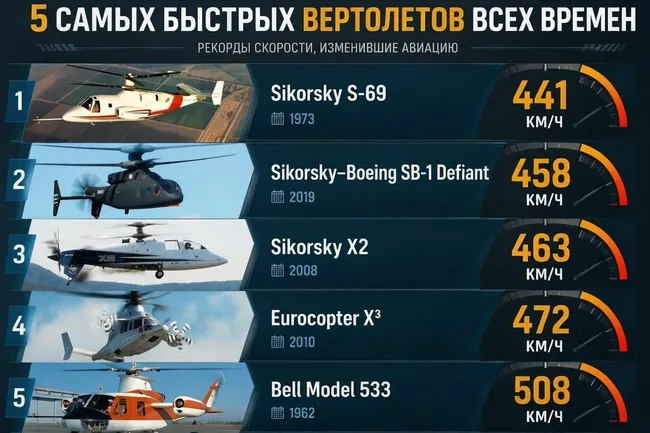 5 самых быстрых вертолетов всех времен, обманувших законы физики