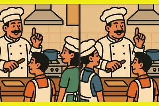 Шеф-повар обучает новичков: только самые зоркие найдут 3 отличия за 15 секунд