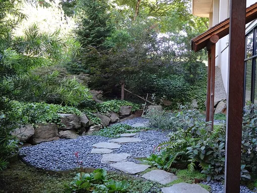 gravel and stone garden path