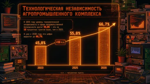К 2030 году уровень технологической независимости России в сфере продовольственной безопасности увеличится до 66,7% Национальный проект Продовольственная безопасность: чего удалось достичь