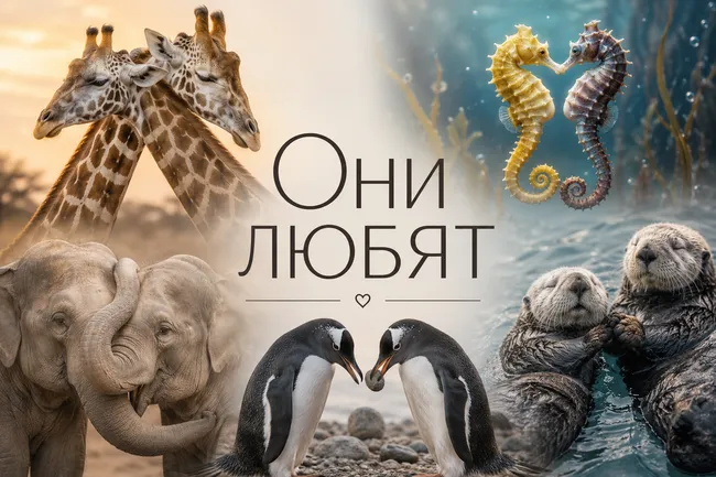 Обнимашки хоботами и камушек в подарок: вот как животные проявляют любовь
