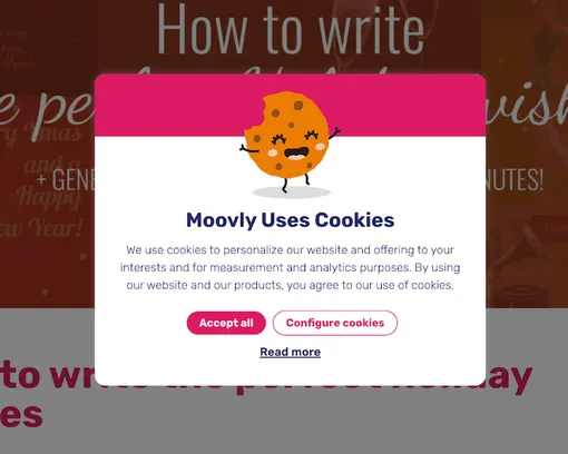 cookies warning