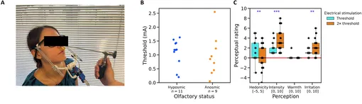 установка электродов в нос