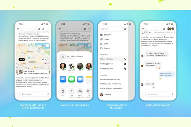 ChatGPT тестирует групповые чаты: что изменилось для пользователей