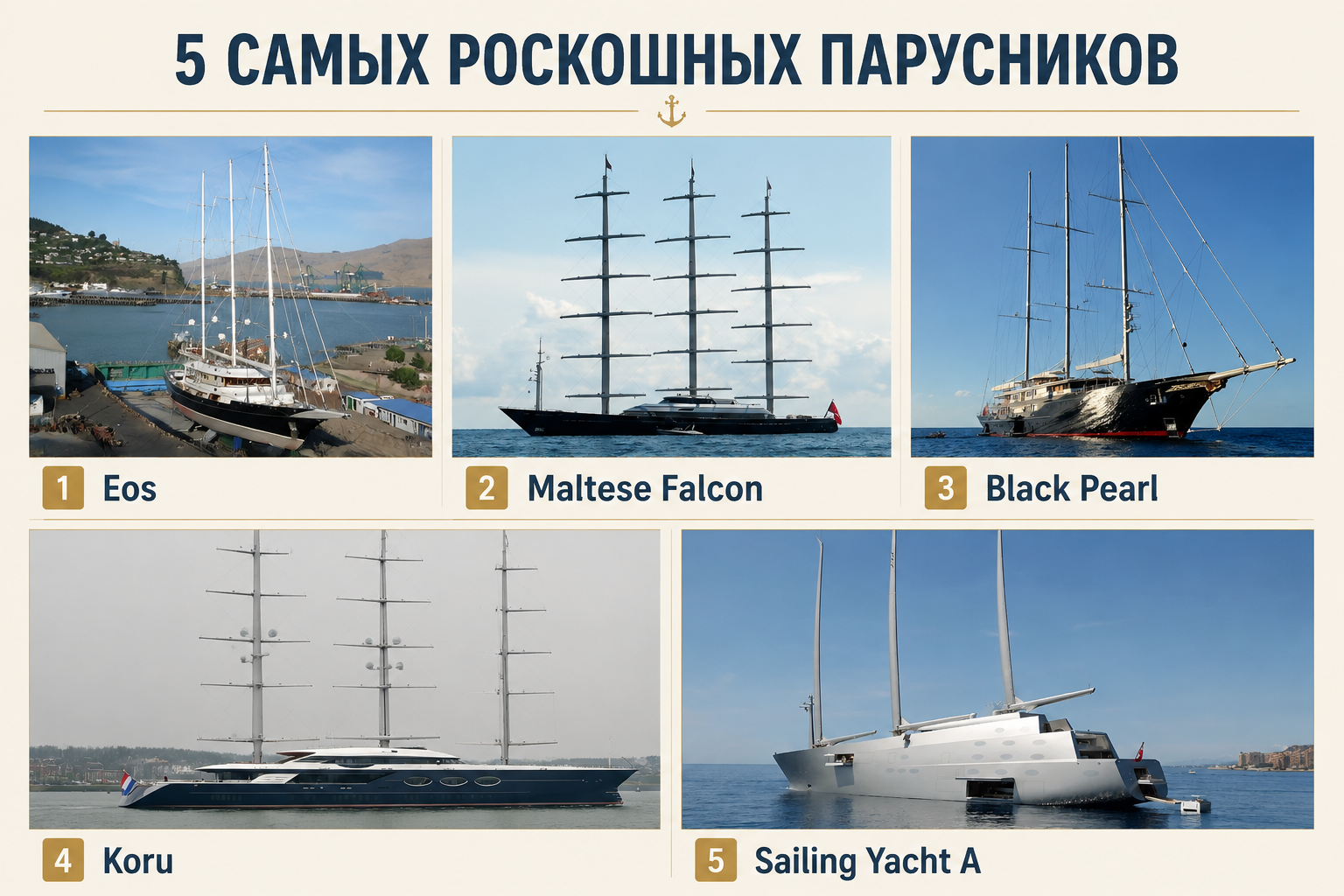 Самые роскошные частные парусники в мире