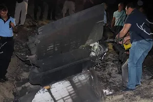 На Кипре упала ракета с русскими буквами На Кипре упала ракета с русскими буквами