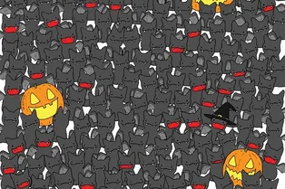 Сложный тест на внимательность: найдите кота среди летучих мышей всего за 30 секунд!