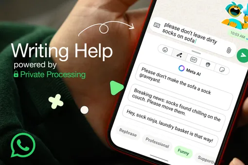 «Помощь в написании»: WhatsApp получит ИИ-инструмент с функцией Private Processing «Помощь в написании»: WhatsApp получит ИИ-инструмент с функцией Private Processing