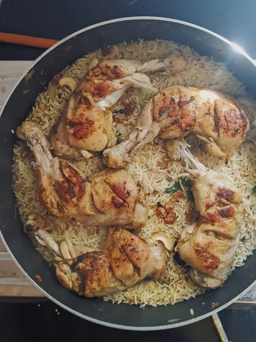 курица и рис