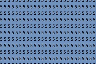 Среди множества пятерок спряталась буква S. Сможете найти ее за 9 секунд?