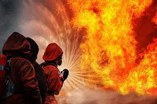 Родео на пожарной «кишке»: как развлекаются борцы с огнем Родео на пожарной «кишке»: как развлекаются борцы с огнем