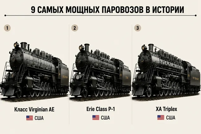 8 самых мощных паровозов в истории — и девятый родом из СССР